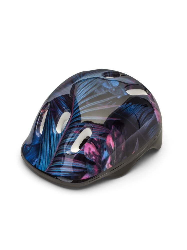 Шлем защитный подростковый ATEMI, аквапринт Тропик, размер окруж (52-54 см), М (6-12 лет), AKH06BM