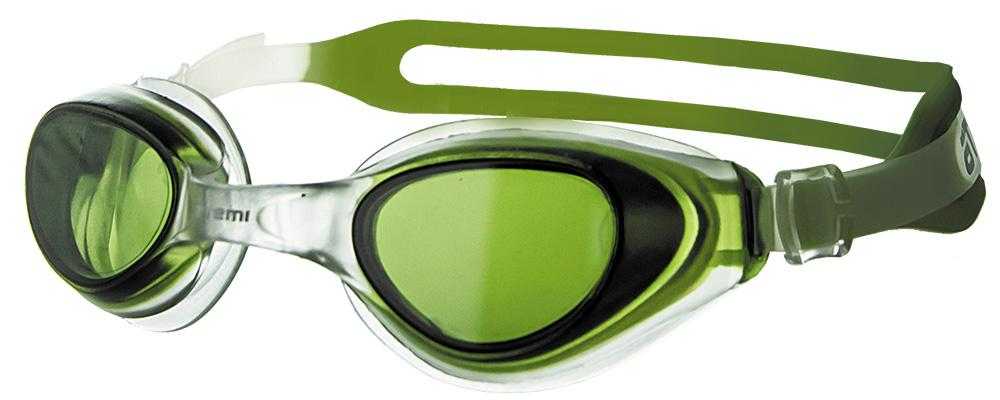 Очки для плавания Atemi, силикон (зел), N7703