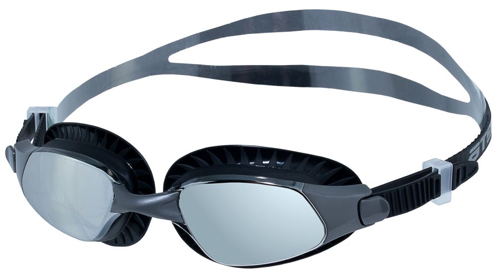 Очки для плавания Atemi, зерк., силикон (чёрн), B302M