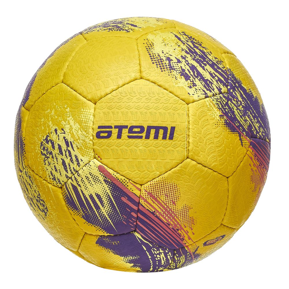 Мяч футбольный Atemi GALAXY, резина, желт/фиоле/роз, р.5 , р/ш, окруж 68-70