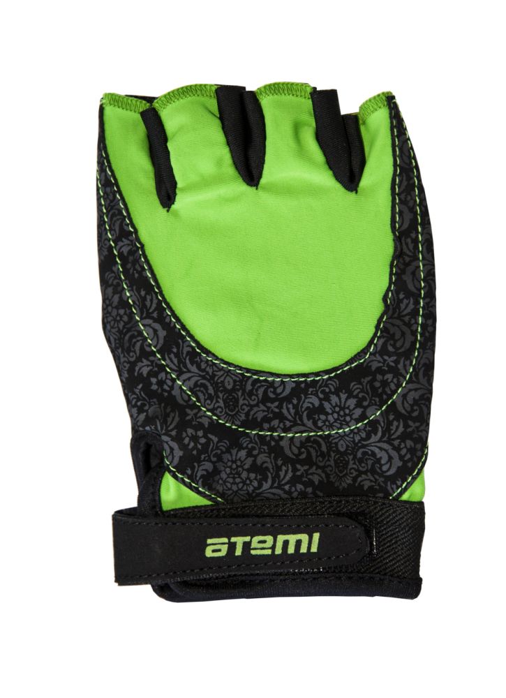 Уценка - Перчатки для фитнеса Atemi, AFG06GNL, черно-зеленые, размер L