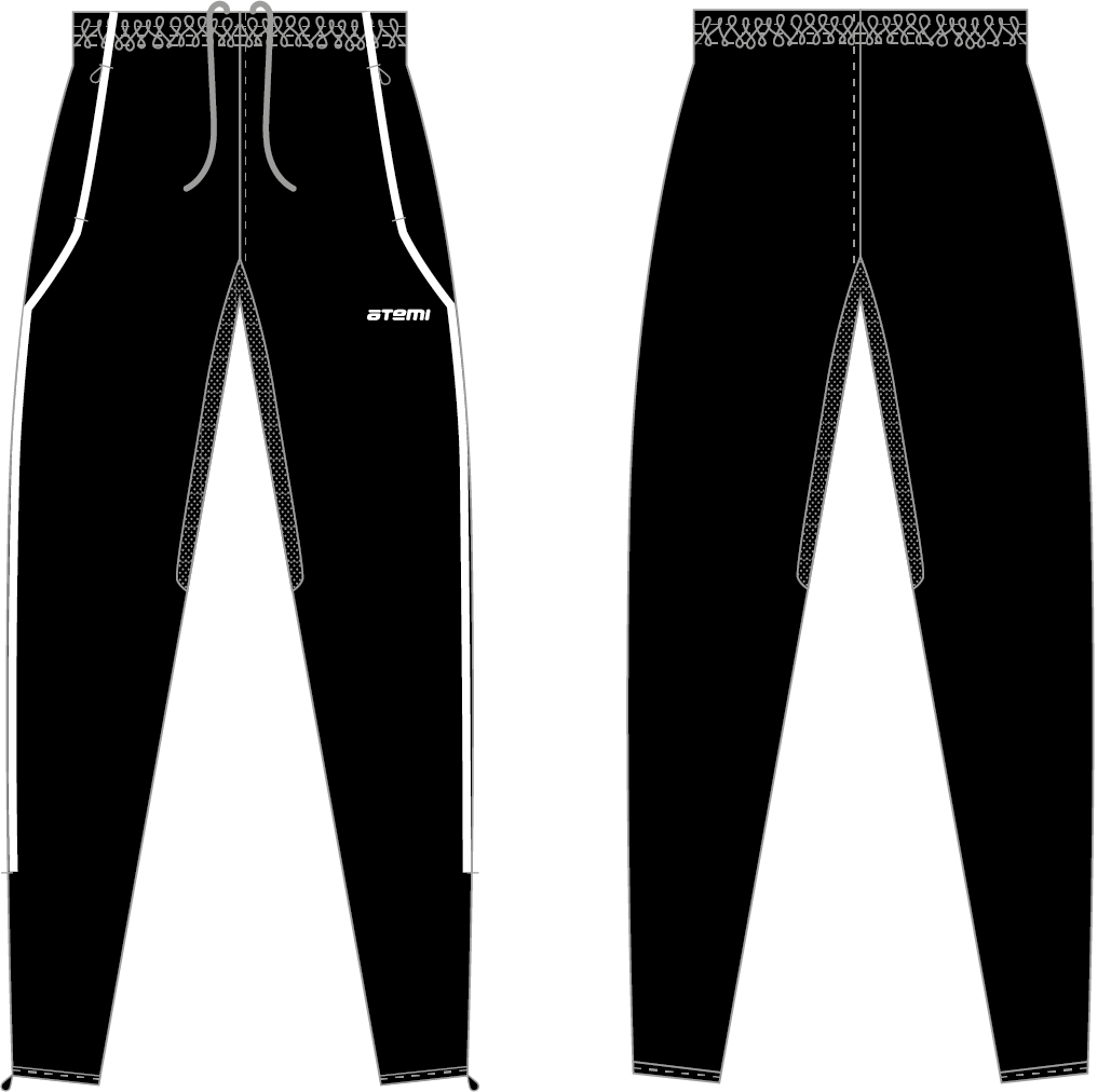 Брюки тренировочные детские ATEMI, цв.черный, арт.APNT-001JSS23-BLK