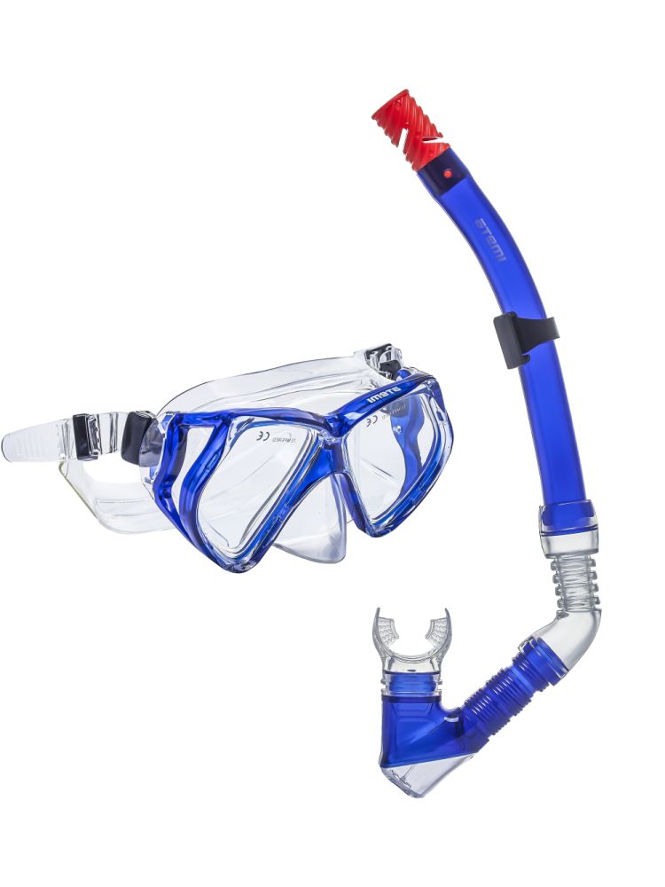 Набор для плавания (маска+трубка) Atemi (синий), 24101BE