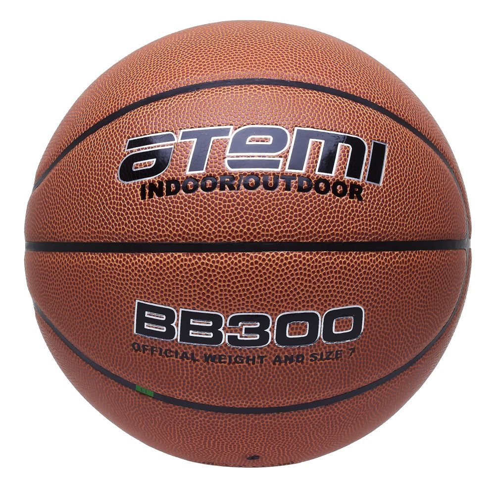 Мяч баскетбольный Atemi, р. 7, синтетическая кожа ПВХ, 8 панелей, BB300, окруж 75-78, клееный