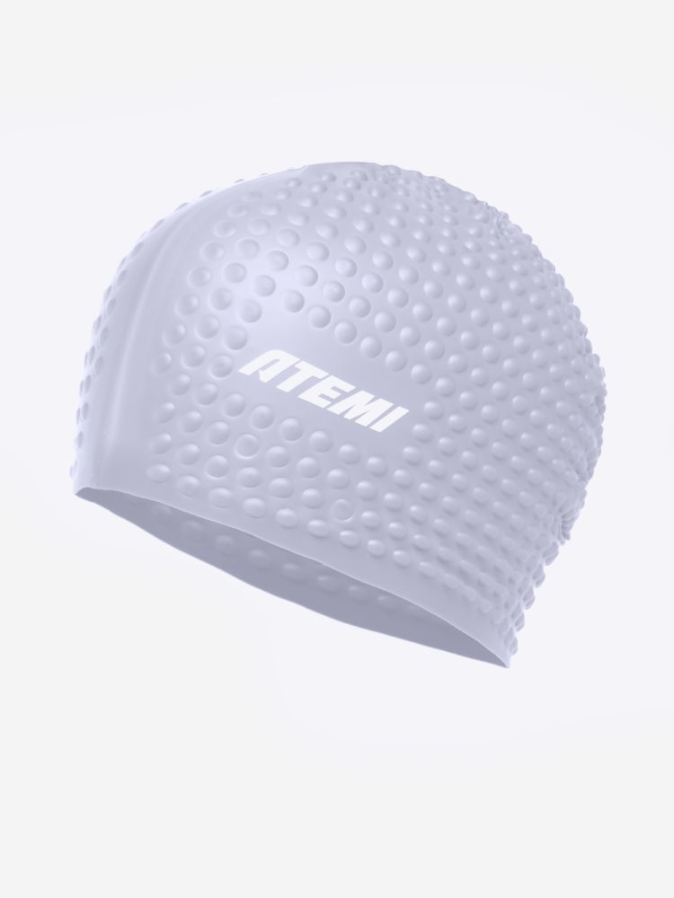 Шапочка для плавания Atemi bubble cap Violet flower, силикон, Цвет: Сиреневый, FBC1LP