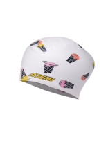 Шапочка для плавания Atemi long hair cap Ice Cream HIT, силикон, Цвет: принт, TLH1ICH
