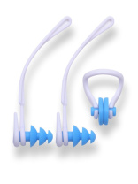 Набор силиконовые беруши и зажим Atemi, цвет: сиренево-голубой, TWPK1LP