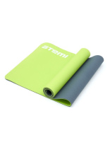 Уценка! Коврик для йоги и фитнеса Atemi, AYM0321, TPE, 173х61х0,4 см, серо-зеленый