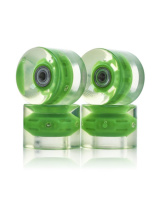 Набор колес для миниборда цвет зеленый с подсветкой (подшипник ABEC-5), AW-18.04