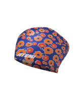 Шапочка для плавания Atemi long hair cap Orange flower, силикон, Цвет: принт, TLH1OF